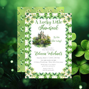 Lucky Little Shamrock St. Patrick's Baby Shower Inbjudningar