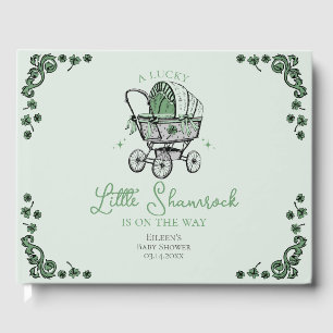 Lucky Little Shamrock St patricks day Baby Shower Gästböcker