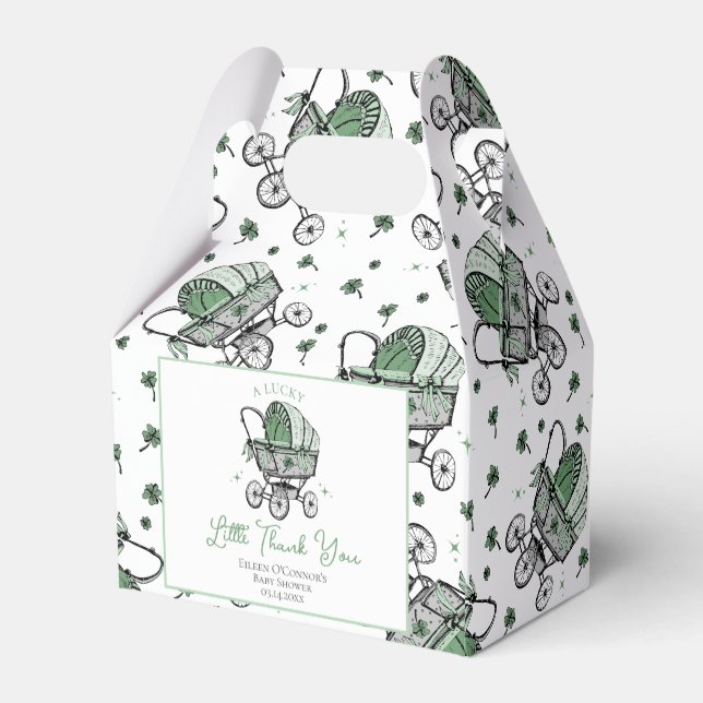 Lucky Little Tack St Patricks Baby Shower Presentaskar (Baksidan Sidan)