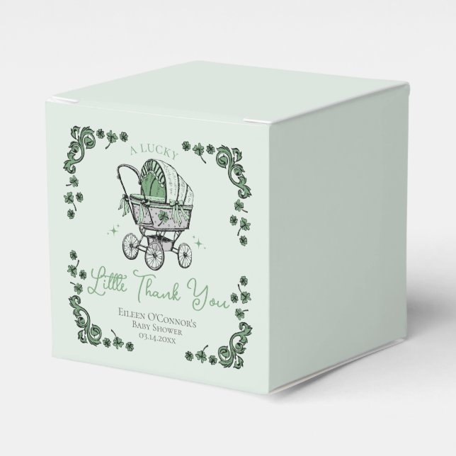 Lucky Little Tack St patricks day Baby Shower Presentaskar (Framsidan Sidan)