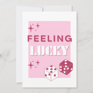 Lucky, Lucky Girl, Luckiest Girl, Rosa Julkort
