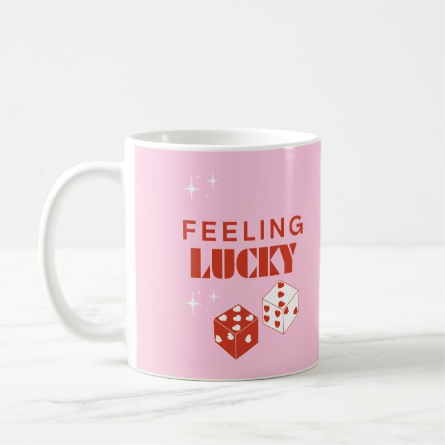 Lucky, Lucky Girl, Luckiest Girl, Rosa Kaffemugg (Vänster)