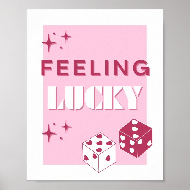 Lucky, Lucky Girl, Luckiest Girl, Rosa Poster (Framsidan)