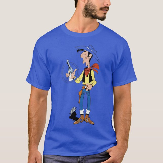 Lucky Luke Pistol Boy flicka present T Shirt (Framsida)