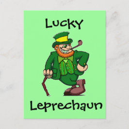 Lucky Lycklig Irish Leprechaun Vykort