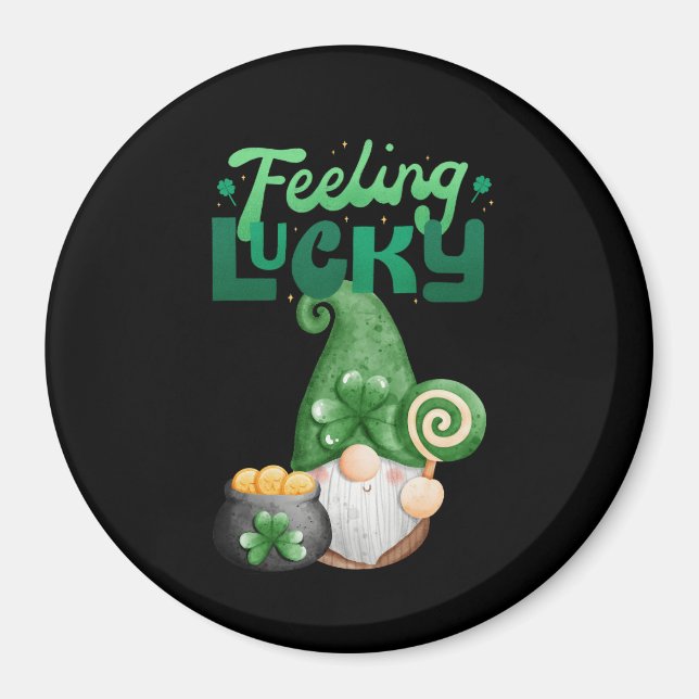 Lucky Lycklig St. Patrick's Day Magnet (Framsidan)