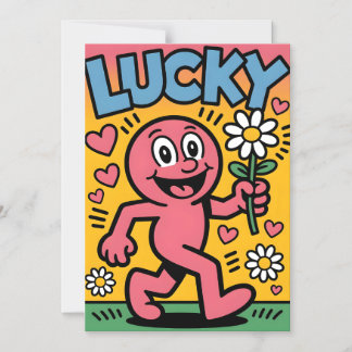 Lucky. Magnetisk Inbjudningskort