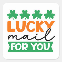 Lucky Mail åt dig Fyrkantigt Klistermärke
