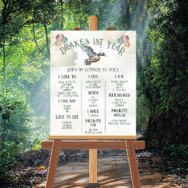 Lucky Mallard Anka 1:a födelsedagsmilsten Poster