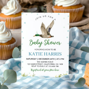 Lucky Mallard Anka Baby Shower-inbjudan Inbjudningar