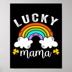 Lucky Mama Rainbow St Patricks Day Grön Stolt Iri Poster
