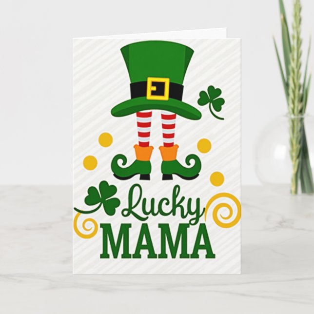 Lucky Mama Shamrock-kort Kort (Framsida)