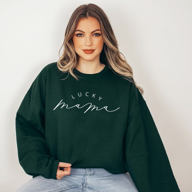 Lucky Mamma Cute Script St. Patrick's Day T Shirt (Skapare uppladdad)