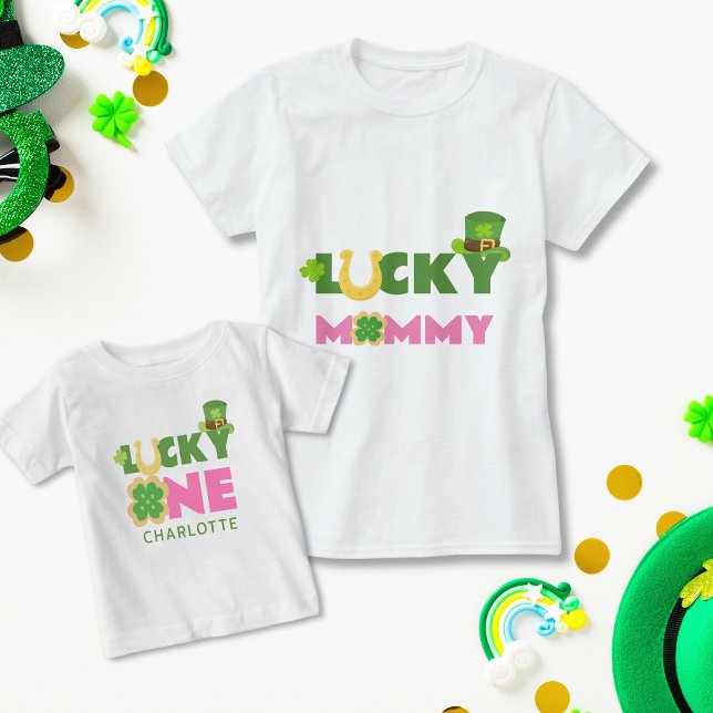 Lucky Mamma Cute St. Patrick-Day Birthday Mamma T Shirt (Skapare uppladdad)