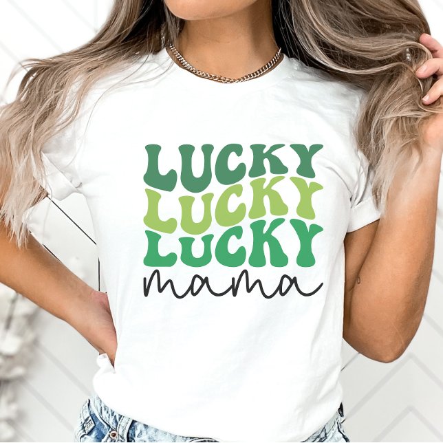 Lucky Mamma Retro St. Patrick's Day T Shirt (Skapare uppladdad)