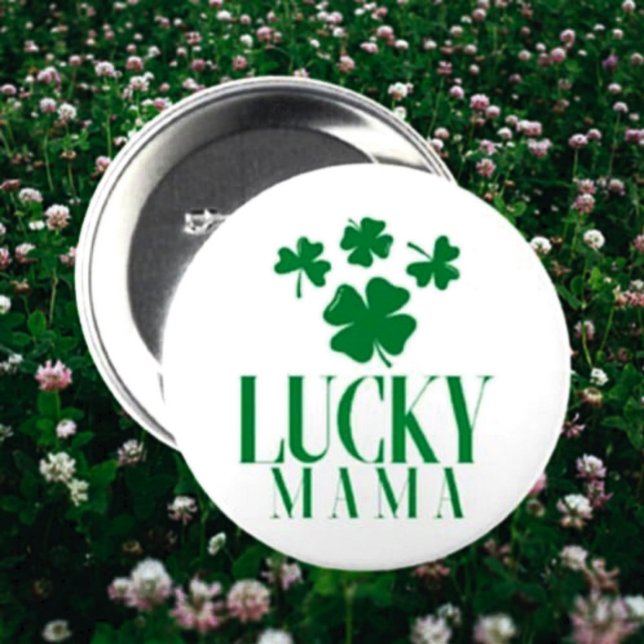 Lucky Mamma Shamrock Button - Roligt St. Patrick's Knapp (Skapare uppladdad)
