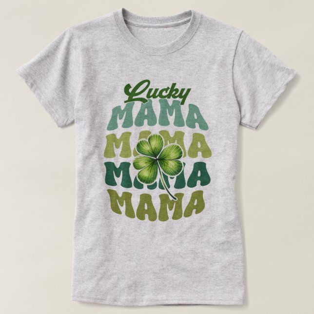 Lucky Mamma Shamrock Women's T-shirt (Design framsida)