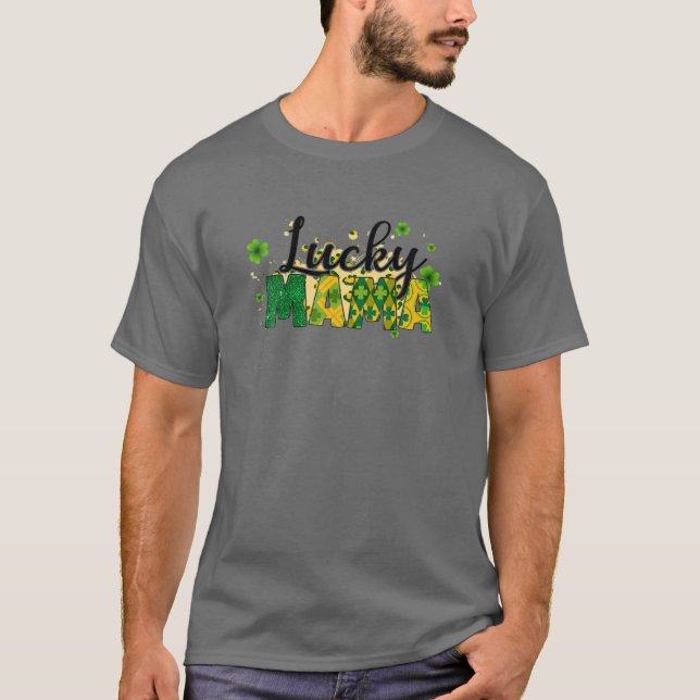 LUCKY MAMMA ST. PATRICK's DAY MAMMA T Shirt (Framsida)
