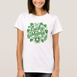 Lucky mamma st patrick's day, söta och festliga kv t shirt