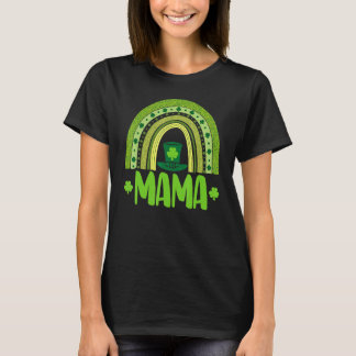 Lucky Mamma Women St patrick's day Rainbow Kärlek T Shirt
