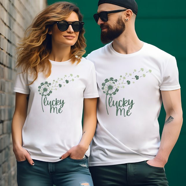 "Lucky Me" Dandelion & Klöver St. Patrick's Manar T Shirt ("Lucky Me" Dandelion & Clover St. Patrick's Men’s T-Shirt)