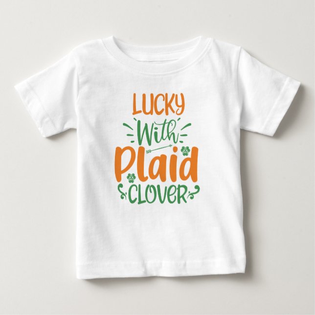 Lucky med Play Klöver? St Patrick T-Shirt Kids (Framsida)