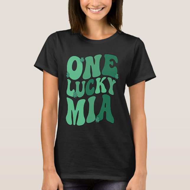 Lucky Mia Grandmother St Patrick's Day Mia Grandma T Shirt (Framsida)