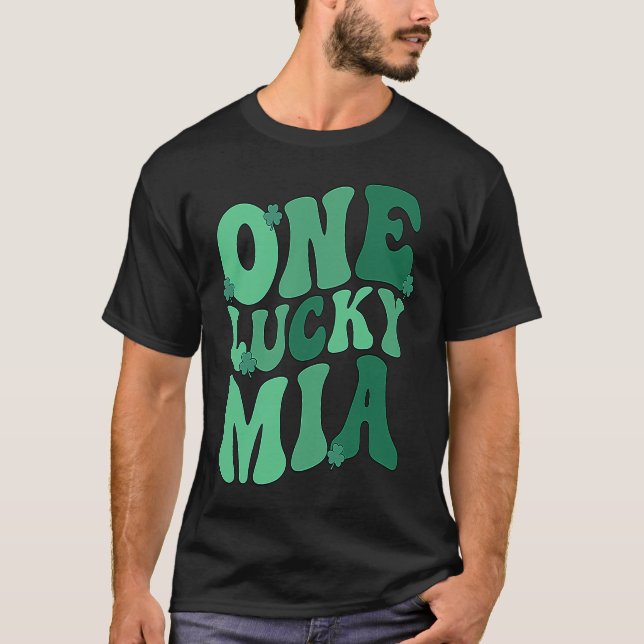 Lucky Mia Grandmother St Patrick's Day Mia Grandma T Shirt (Framsida)