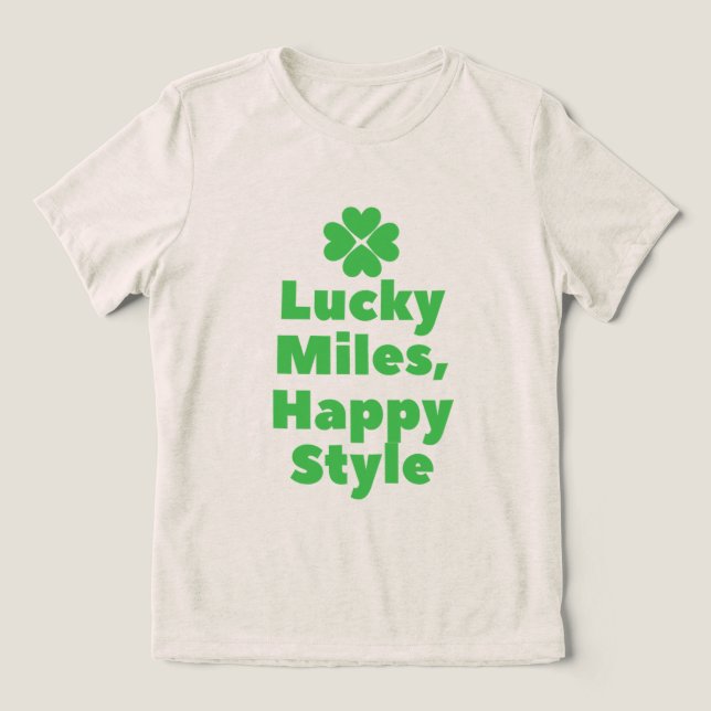 Lucky Miles, Lycklig Stil Marathon St patrick's da T Shirt (Design Framsida)