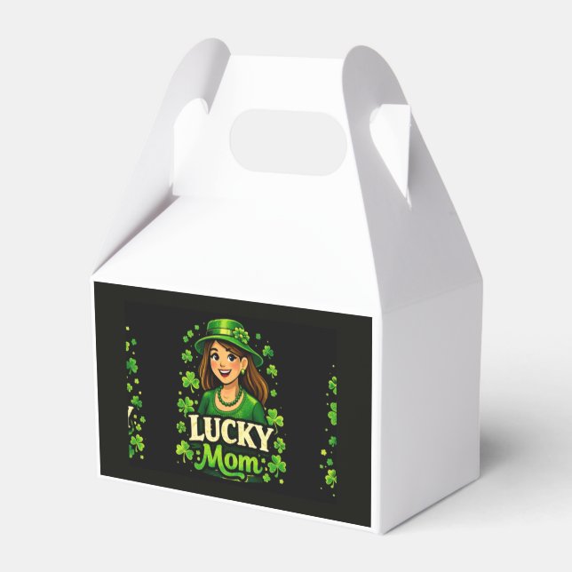Lucky Mom – St. Patrick’s Day Clover Design Presentaskar (Framsidan Sidan)