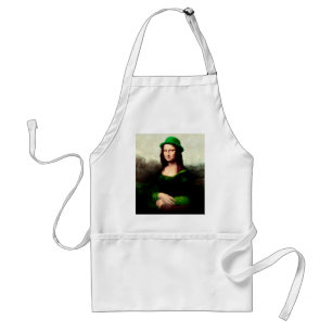Lucky Mona Lisa St. Patrick's Day Förkläde
