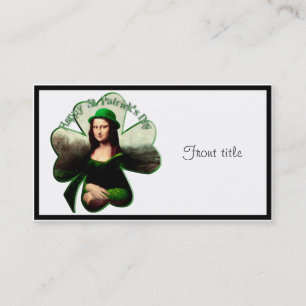 Lucky Mona Lisa St. Patrick's Day Visitkort