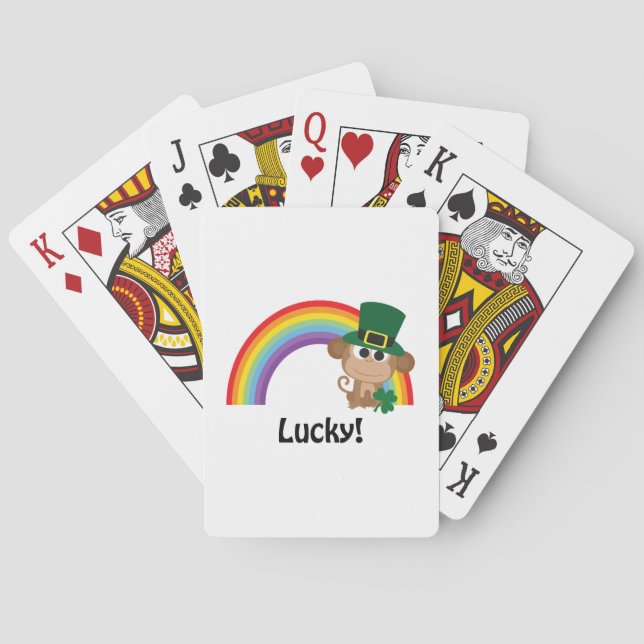 Lucky Monkey Leprechaun Casinokort (Baksidan)