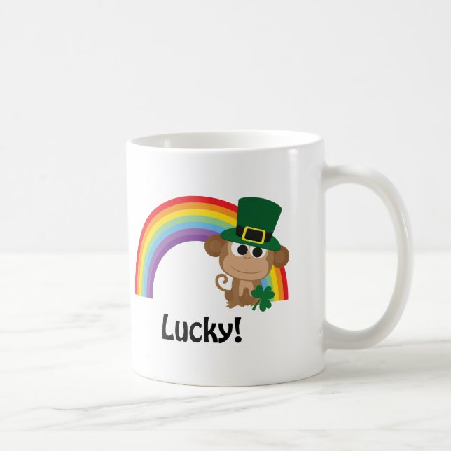 Lucky Monkey Leprechaun Kaffemugg (Höger)