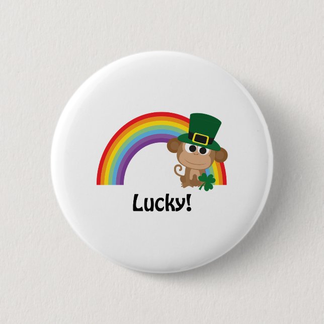 Lucky Monkey Leprechaun Knapp (Framsida)