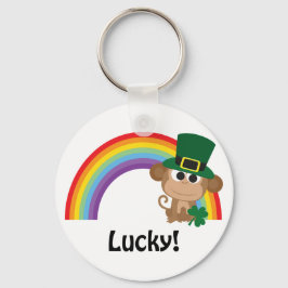 Lucky Monkey Leprechaun Nyckelring