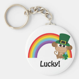 Lucky Monkey Leprechaun Nyckelring