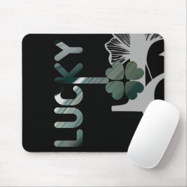 LUCKY Mousepad Trend Abstrakt Art Black Grönt Musmatta