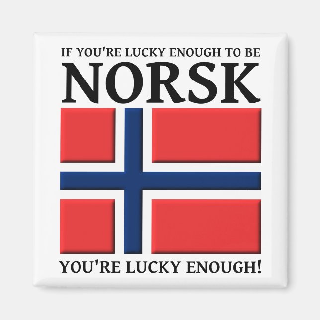 Lucky nog att vara Norsk Magnet (Framsidan)