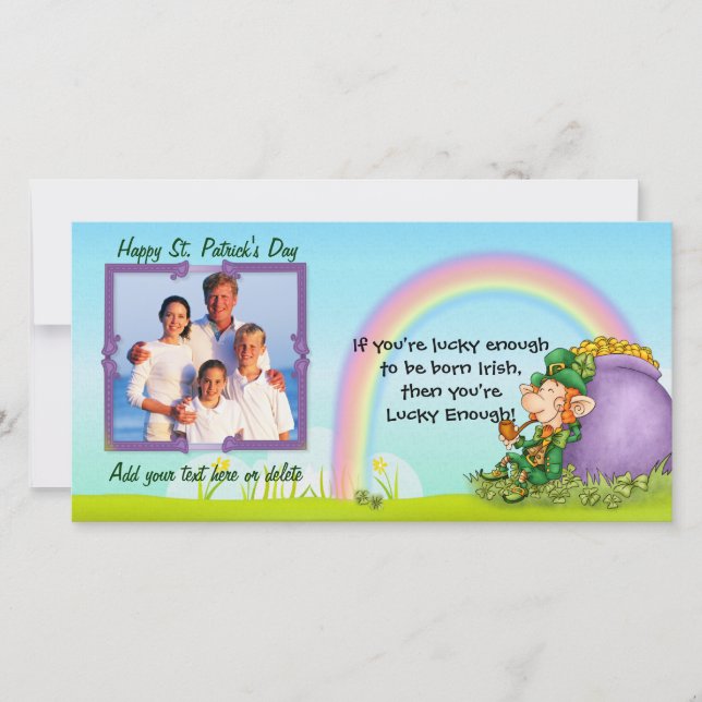 Lucky nog Leprechaun - Anpassa och Lägg till bild (Framsida)