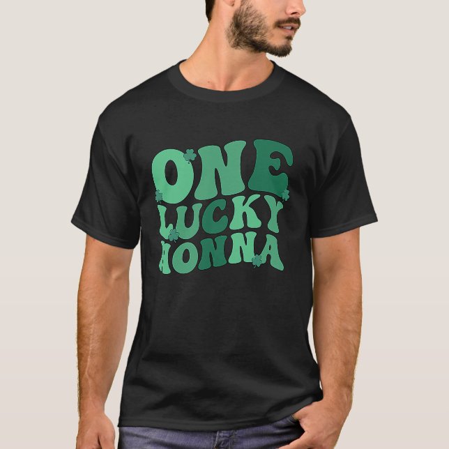 Lucky Nonna Grandmother St Patrick's Day Nonna Gra T Shirt (Framsida)