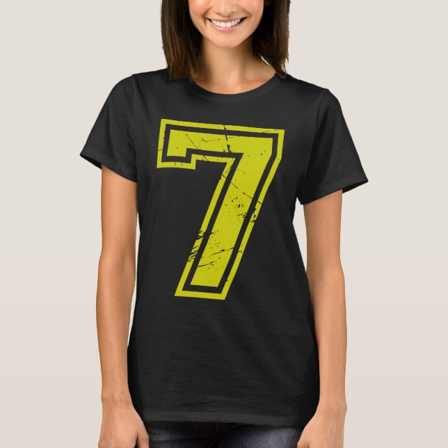 Lucky Number 7 Toppar T Shirt (Framsida)