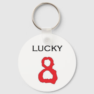 Lucky Number 8-nyckelkedja Nyckelring