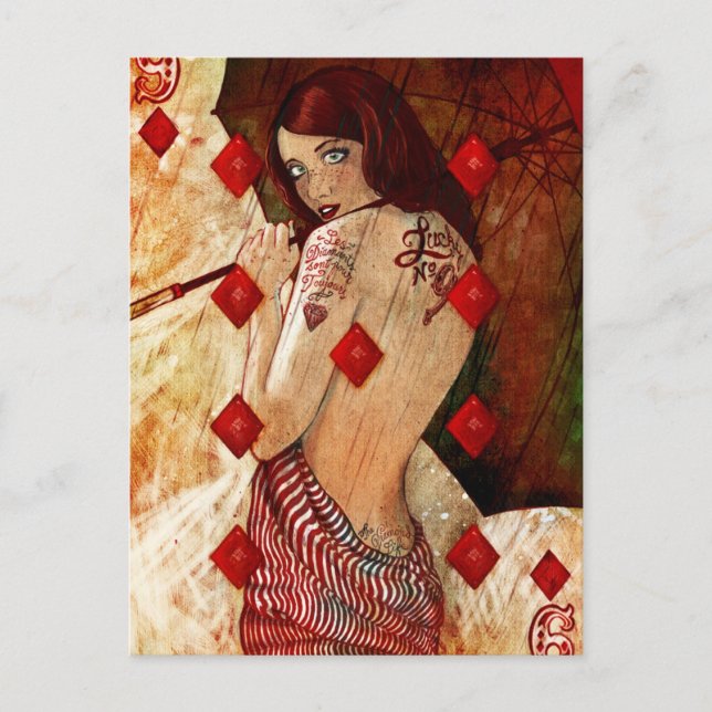 Lucky Number 9 Vykort (Framsida)