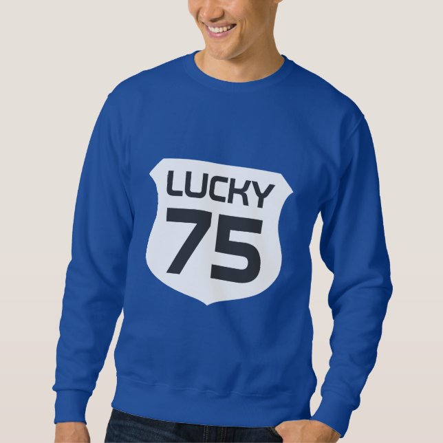 Lucky Number sweater för lycka till Manar kläder Långärmad Tröja (Framsida)