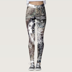 Lucky Numerology Manifestande Magic Galaxy Grunge Leggings