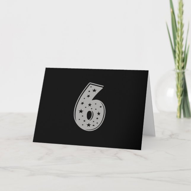 Lucky nummer 6 Grattis på födelsedagen Kort (Framsida)