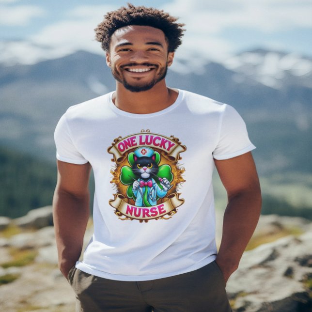 Lucky Nurse Cat T Shirt (Skapare uppladdad)