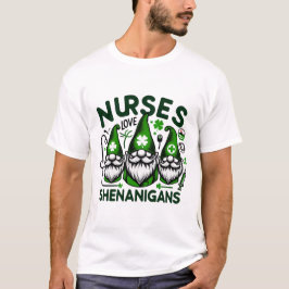 Lucky Nurse Gnomes - Shenanigans in Scrubs T Shirt