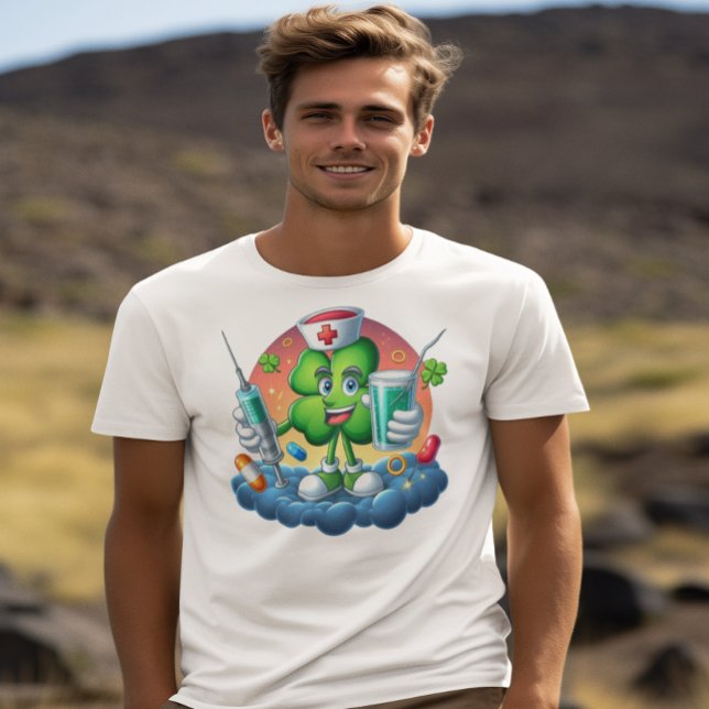 Lucky Nurse Grönt Shamrock T Shirt (Skapare uppladdad)
